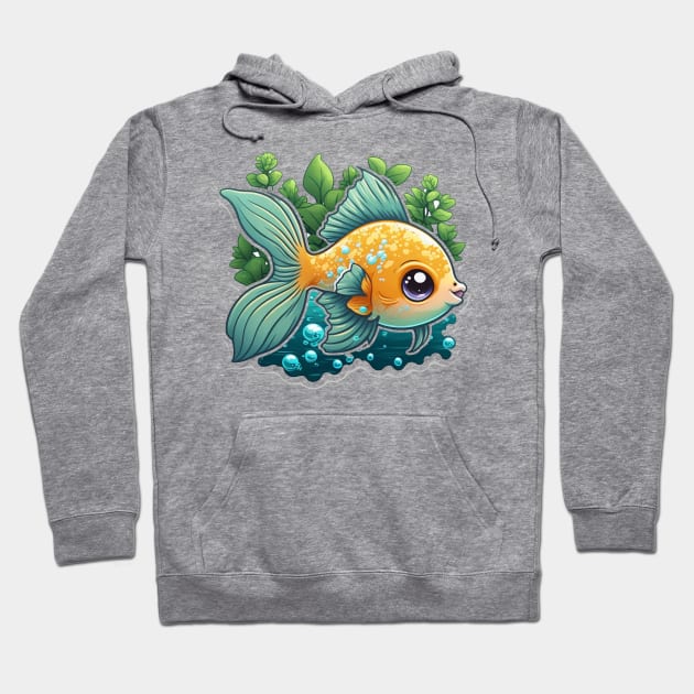 Cute Guppy Fish Hoodie by Duke's